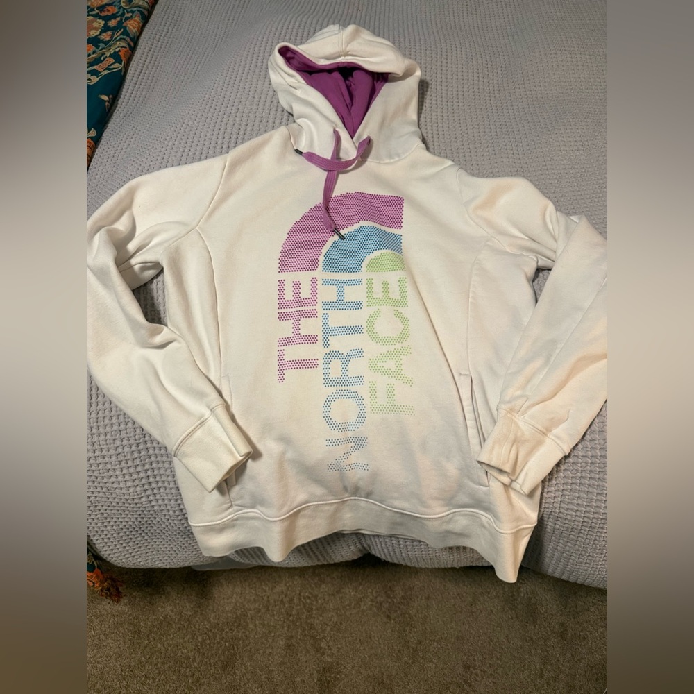 The North Face Women’s Large Hooded Sweatshirt Hoodie White